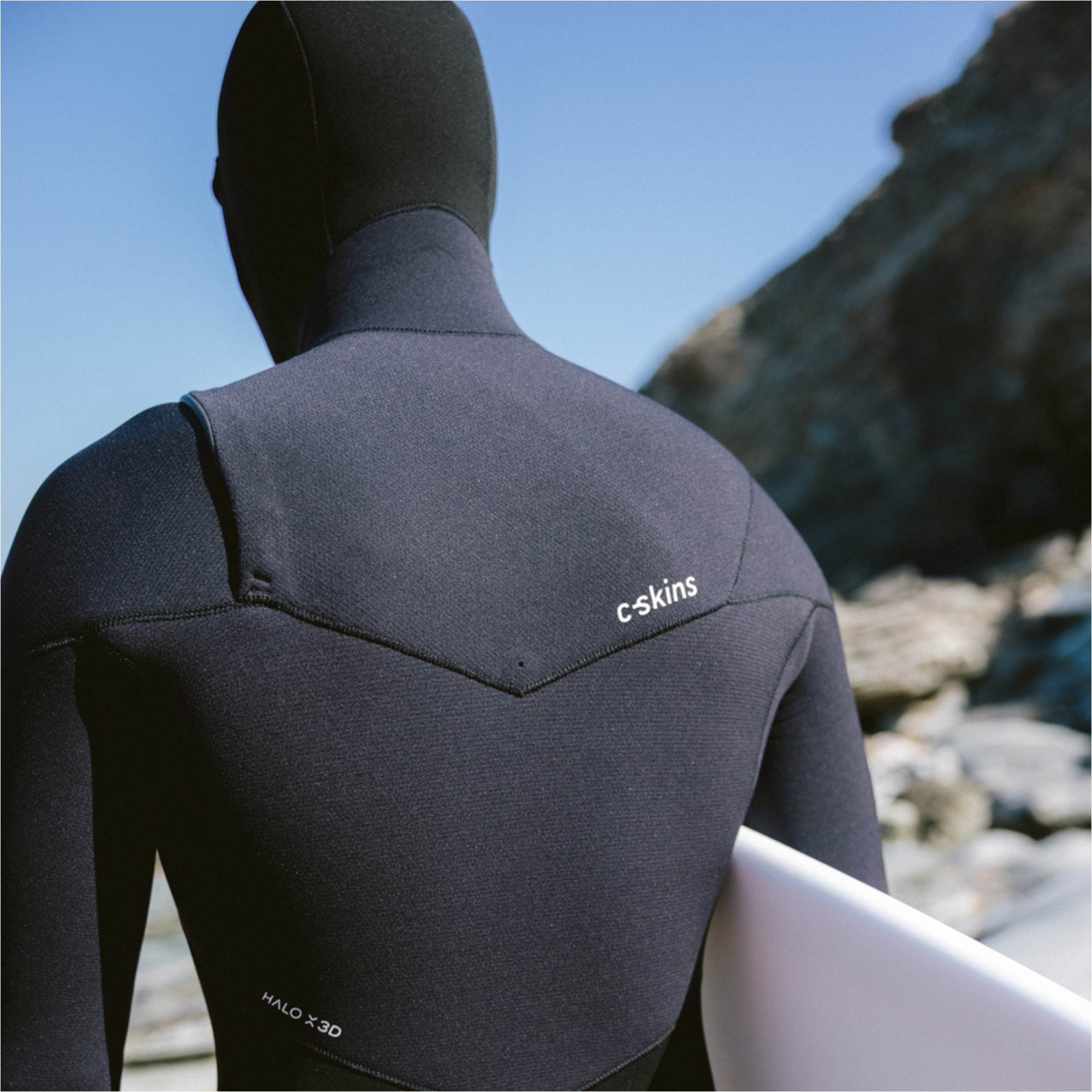 2026 C-Skins Mens Nuwave Rewired 6/5mm Hooded Chest Zip Wetsuit CRW65MH - Black / Black / Lime